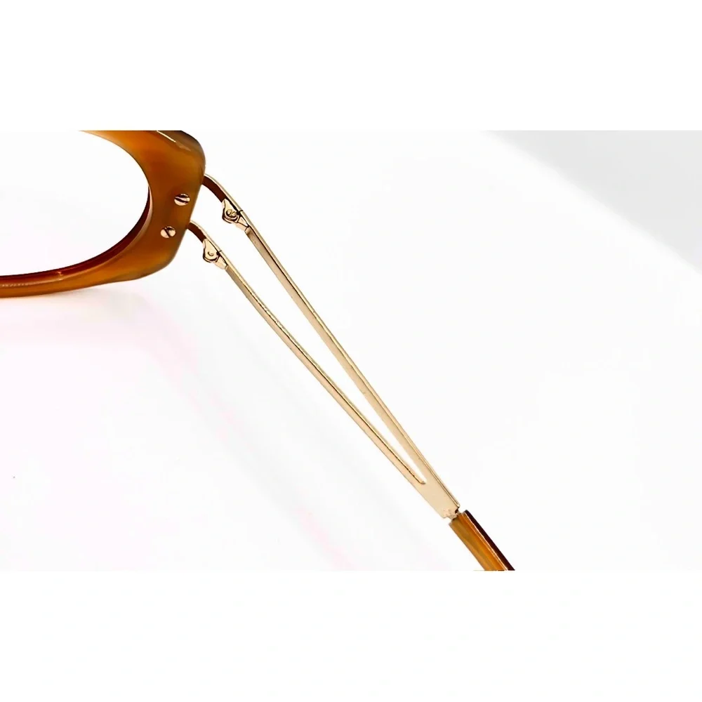 S582 Brown Oval Sunglasses Frames Only